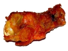 a barbecue chicken drumstick